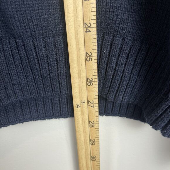 Basic Editions Mens Nordic Holiday Sweater Large Blue Fair Isle Winter Classic - Picture 7 of 7